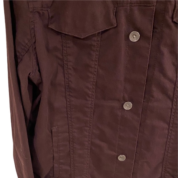 **LIKE NEW** CALVIN KLEIN Plum Jean Jacket. Size M. Unisex. - Picture 3 of 5
